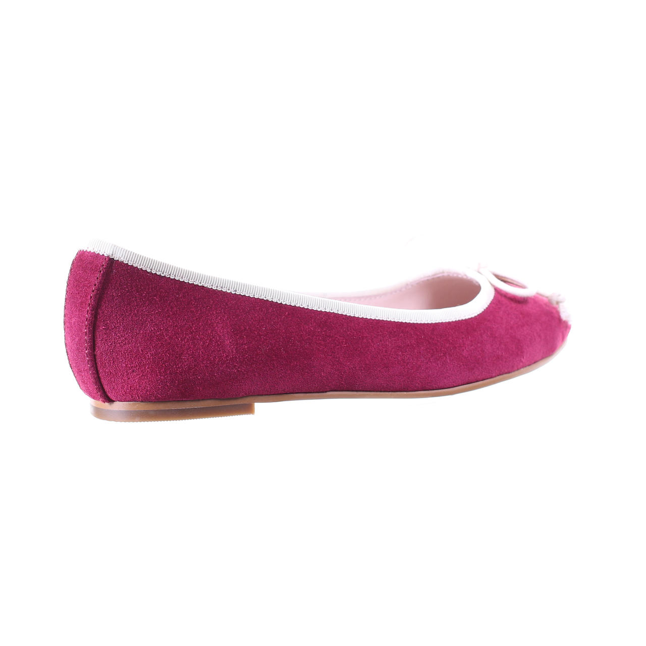 Bow Suede Ballerina (Magenta) -