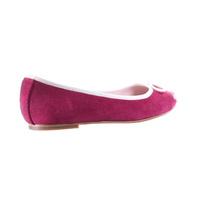 Thumbnail for Bow Suede Ballerina (Magenta) -