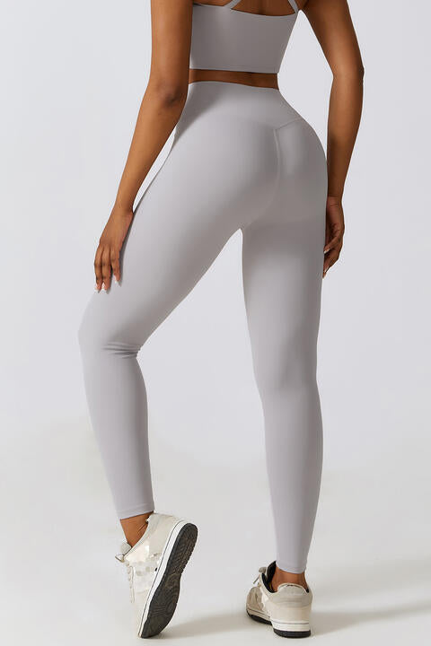 V-Waistband Sports Leggings - T - 4 COLORS -