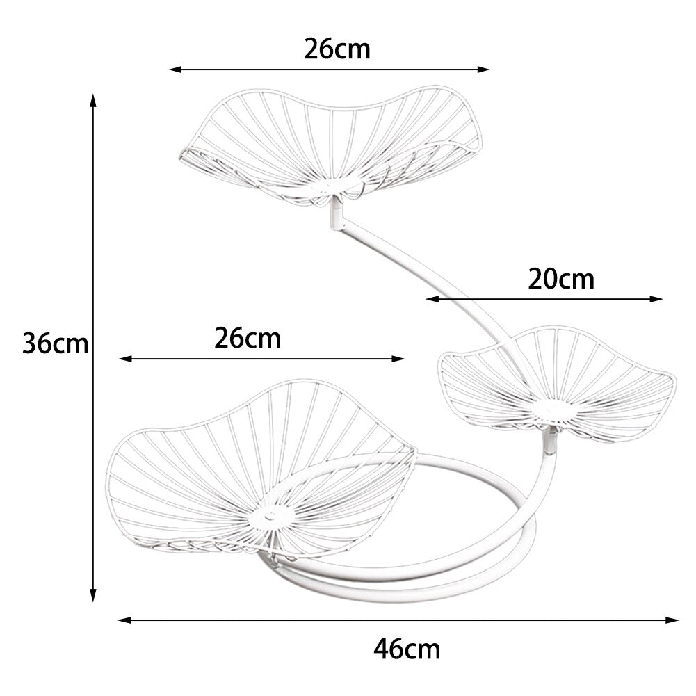 Iron Fruit Basket Stand - 3 Tier Fruit Trays - Cake Trays - Dessert / Snacks Trays - Vegetables - Snacks Storage Tray Stand - [28 DAY DELIVERY] - 11 COLORS/SHAPES/DESIGNS - CHECK 'EM OUT! -