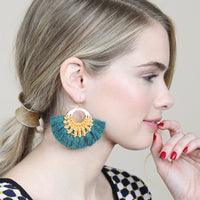 Thumbnail for Riah Fashion - Classic Fan Tassel Earrings - 7 COLORS -