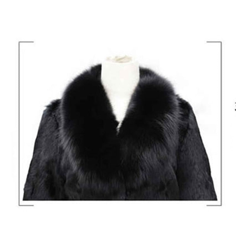 Sharon Tatem - Women Furry Short Faux Fox Fur Collar Jacket Overcoat - 7 COLORS -