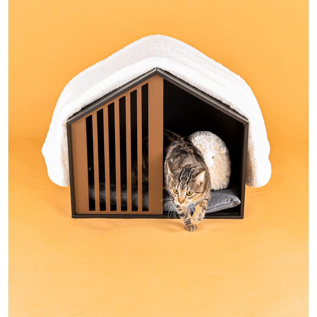 Instachew - ENKEL PET HOUSE (Black & White), Modern Design, DOG BED, SHED - 2 COLORS -