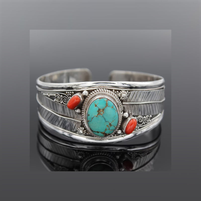 Turquoise Open Bracelet - T - 2 STYLES -