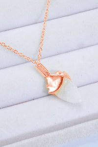 Thumbnail for 18K Gold-Plated Moonstone Pendant Necklace - T - 2 FINISHES -