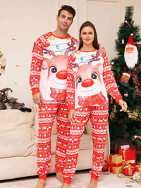 Thumbnail for MEN Full Size Christmas Long Sleeve Top and Pants Set - T -