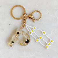 Thumbnail for Ellison & Young - Baby Daisy Initial Key Chain - 20 LETTERS - FIND YOURS! -