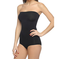 Thumbnail for Seamless Strapless Bodysuit Black -