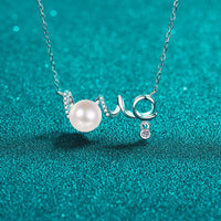 Thumbnail for Natural Pearl Moissanite 925 Sterling Silver Necklace