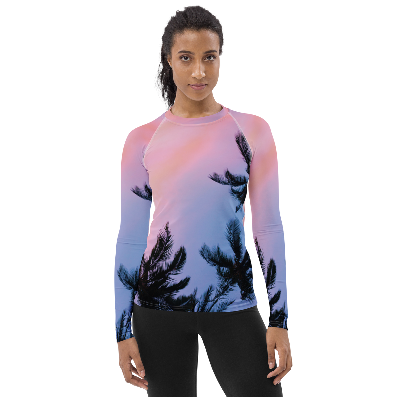 FYC - Women's Sunset Surf Performance Rash Guard UPF 40+ - 1 COLOR -