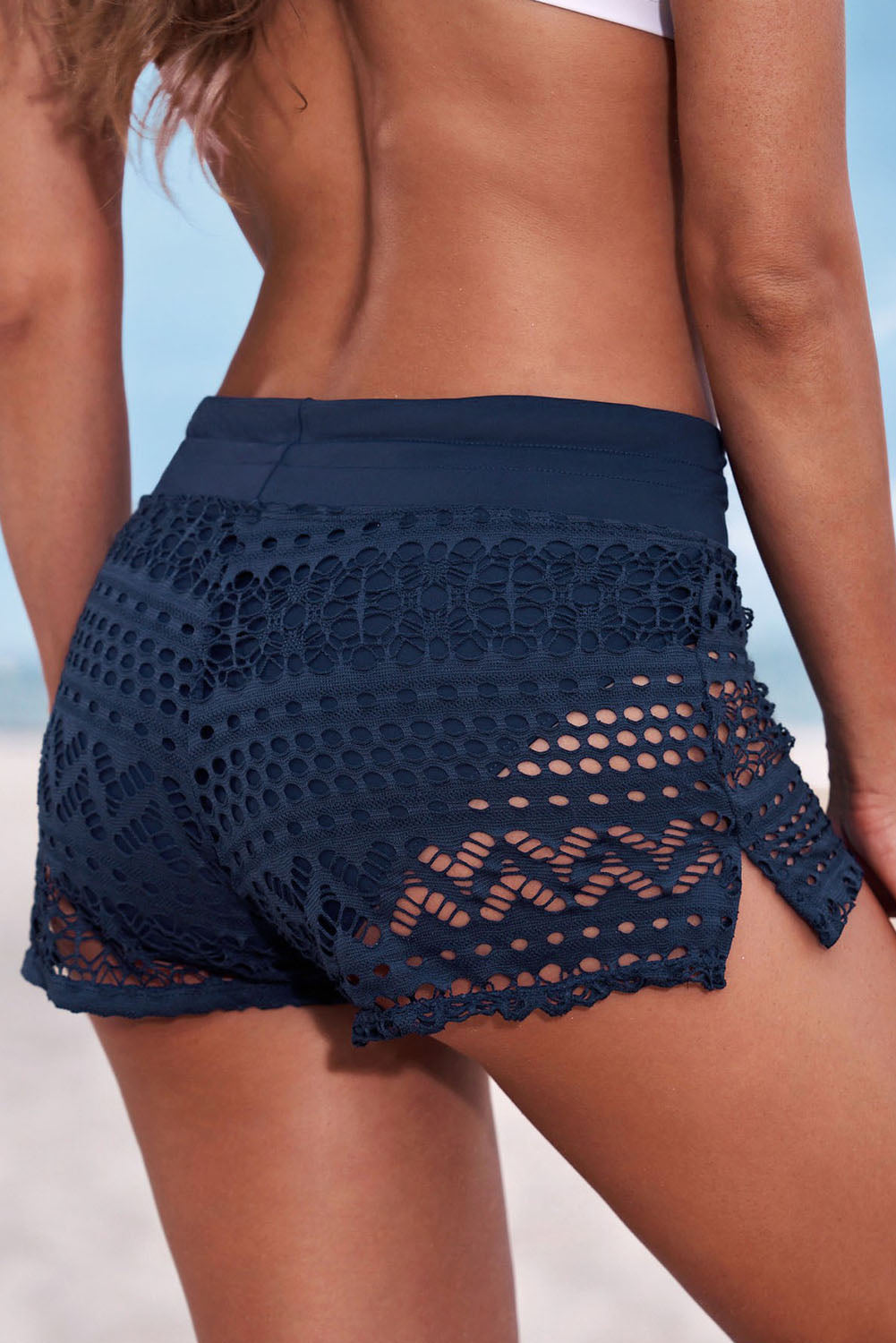 Full Size Drawstring Waist Swim Shorts - T - 2 COLORS -