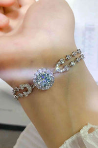 Thumbnail for 2 Carat Moissanite Double-Layered Bracelet