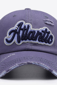 Thumbnail for ATLANTIC Graphic Distressed Baseball Cap - T - 7 COLORS -