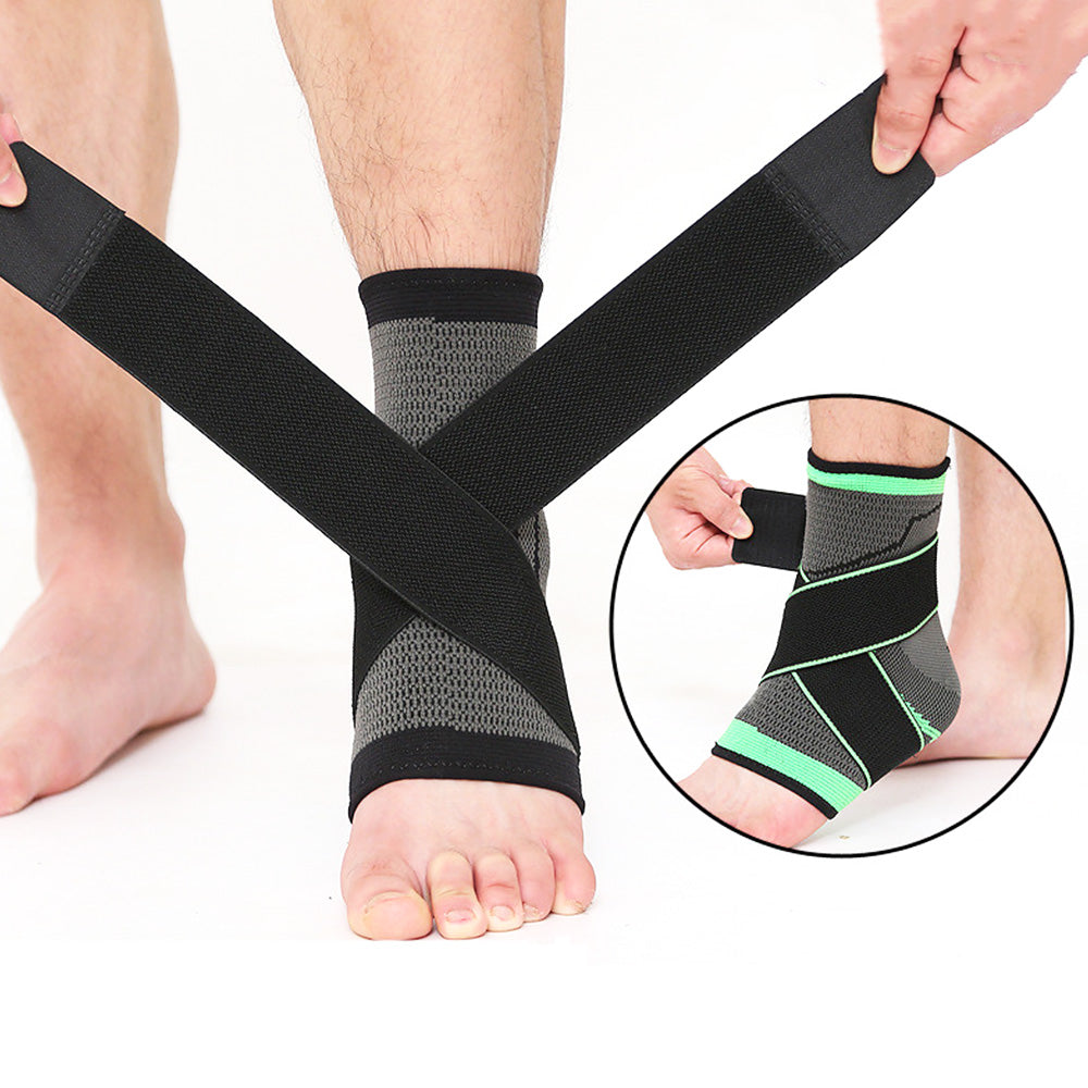 Adjustable Ankle Sport Wrap Ankle Compression Sleeve Foot Brace for all activities you enjoy  - [10-15 DAY DELIVERY] - 4 SIZES - 2 COLORS -