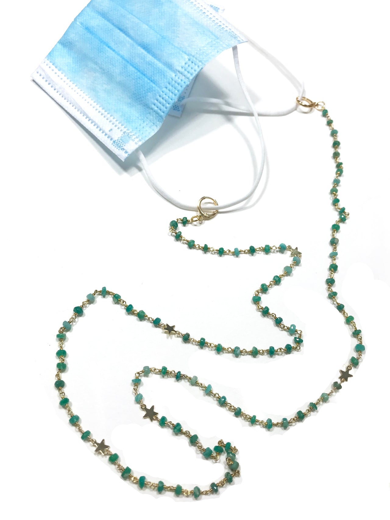 Gena Myint - Amazonite Star Convertible Mask Necklace -