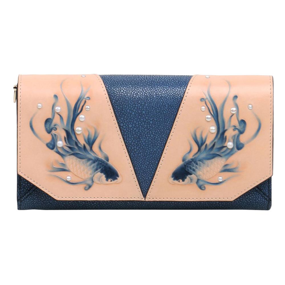 Fish Blue Crossbody Clutch - 1 COLOR -