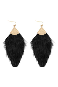 Thumbnail for Thread Tassel Drop Earrings - 15 COLORS -