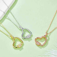 Thumbnail for Moissanite 925 Sterling Silver Heart Shape Necklace