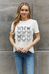 Thumbnail for Simply Love Butterfly Graphic Cotton T-Shirt