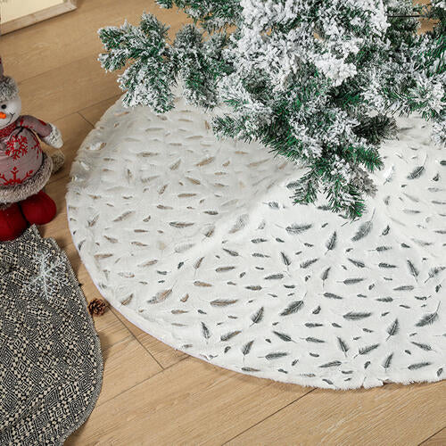 Feather Christmas Tree Skirt - 47.2" - [5-10 DAY DELIVERY] - T - 2 STYLES/COLORS -