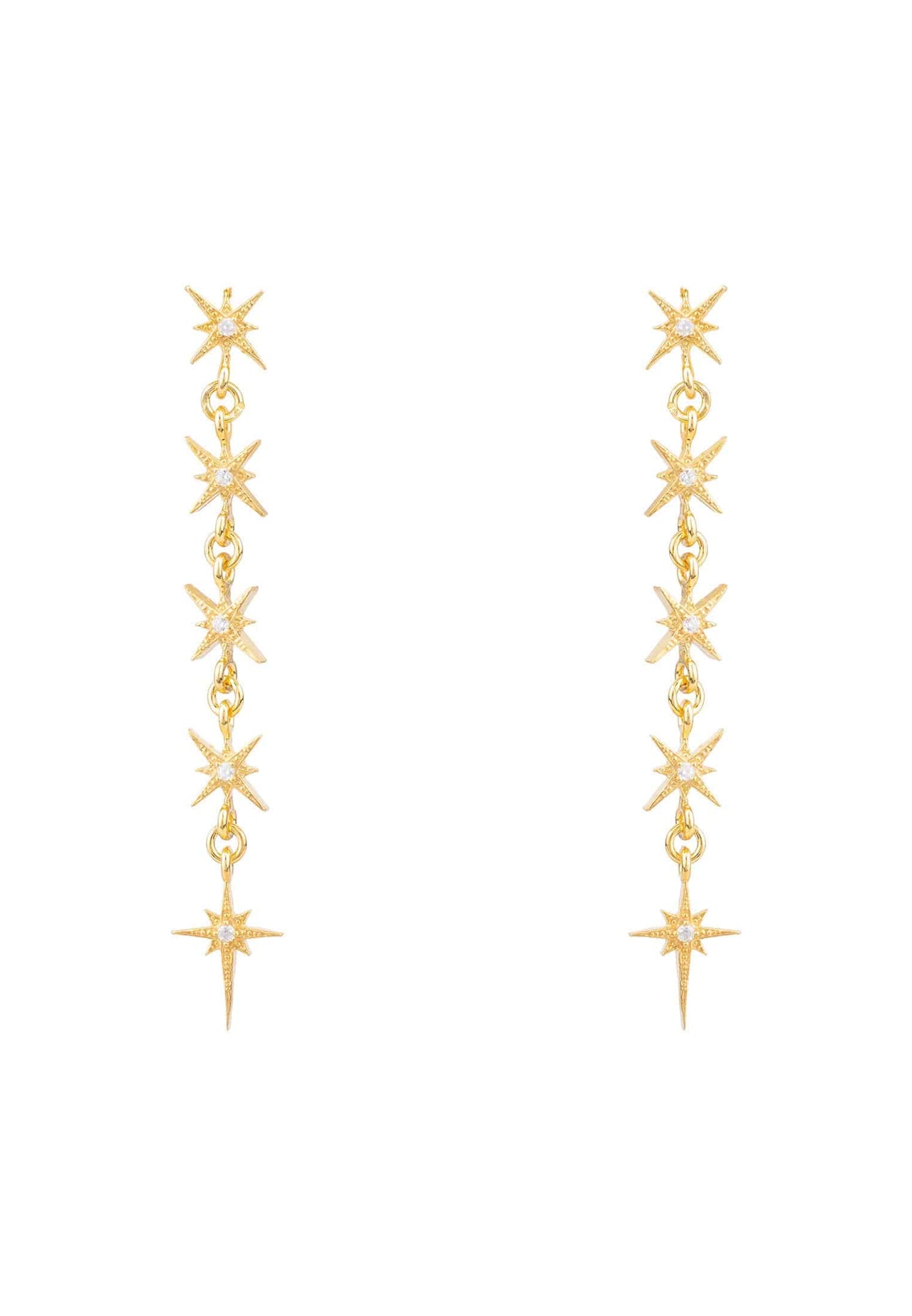 LATELITA - Star Burst 5 Drops Earrings Gold -