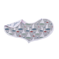 Thumbnail for Newcastle - Ocean Tides Bamboo Burp Cloth/Heart Bib 2PK -