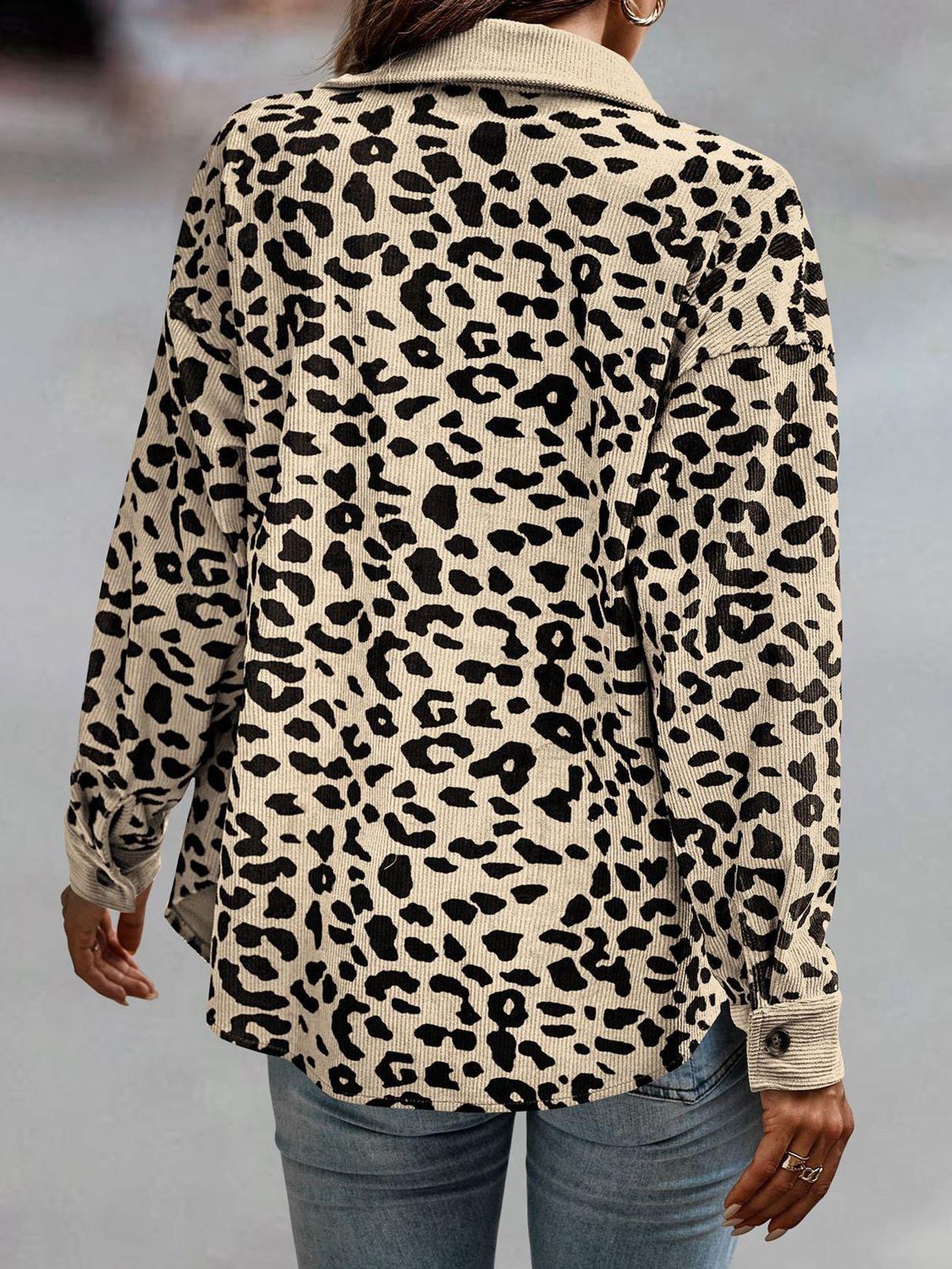 Full Size Leopard Buttoned Jacket - T - 5 COLORS -