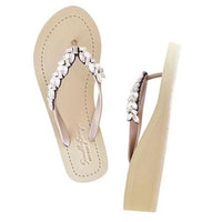 Thumbnail for SAND BY SAYA N.Y. - Greenwich - Rhinestone Mid Wedge Flip Flops - 2 COLORS -