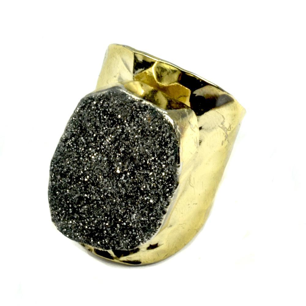 Christie Jean - Amy Druzy Statement Ring in Gold - 8 COLORS -