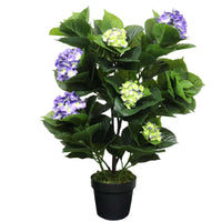 Thumbnail for Artificial Hydrangea 74cm Potted (Mixed Purples and Yellows) -