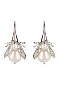 Thumbnail for LATELITA - Pearl Honey Bee Earrings Silver -