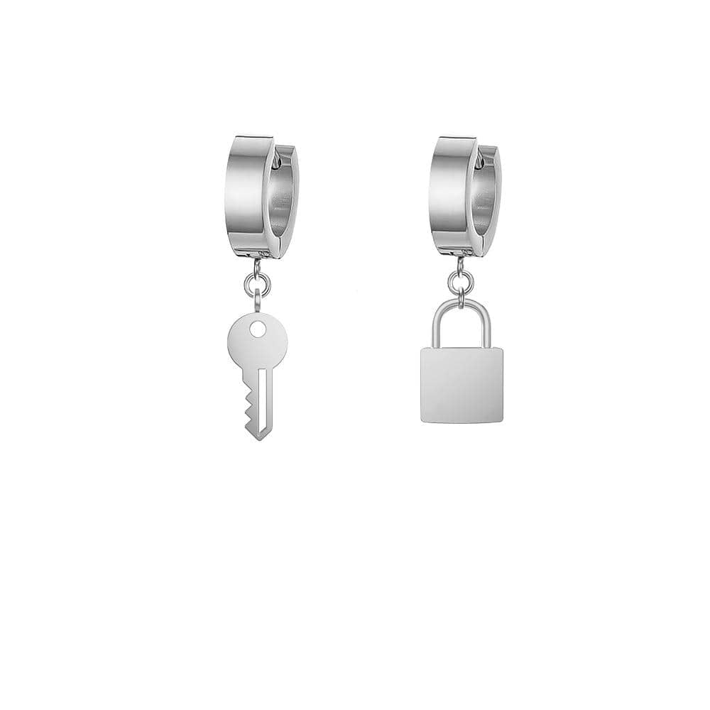 Mister - Lock & Key Earrings - 3 COLORS -