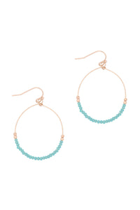 Thumbnail for Riah Fashion - Glass Bead Round Earrings - 6 COLORS