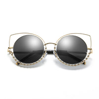 Thumbnail for Holland | A21 - Designer Pearl-Studded Cut-Out Cat Eye Princess Sunglasses - 5 COLORS -