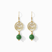 Thumbnail for Slate & Salt - Lotus Drop Earrings -