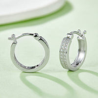 Thumbnail for Moissanite 925 Sterling Silver Huggie Earrings