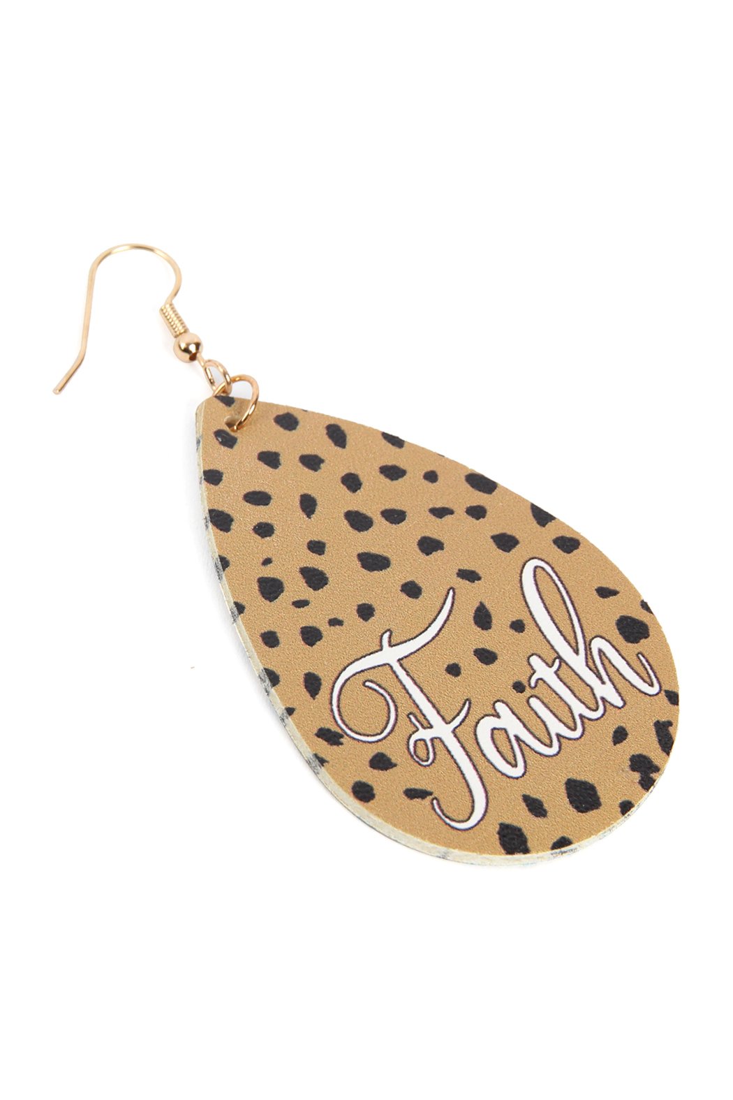 "Faith" Animal Print Leather Fish Hook Earrings - 4 COLORS -