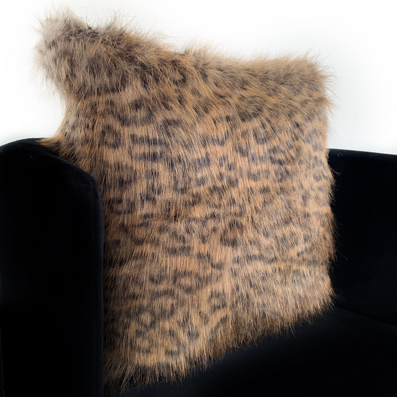 Brown Tawny WildCat Animal Faux Fur Luxury Throw Pillow - 10 SIZES -