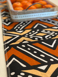 Thumbnail for Sunsum - Handmade, Coffee Table Runner, Orange Bologan, Wax Print - 1 COLOR -