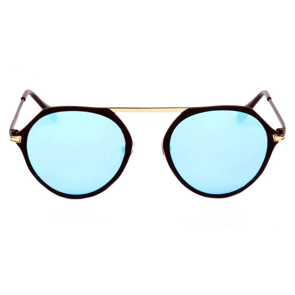 Dresden | A19 - Modern Flat Top Slender Round Sunglasses - 5 COLORS -