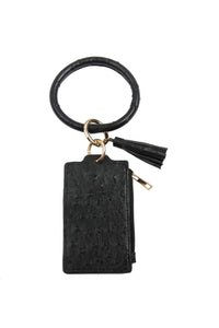 Thumbnail for Riah Fashion - Ostrich Id Card Keychain - 5 COLORS -