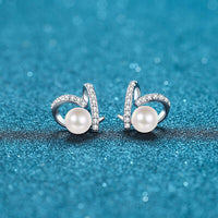 Thumbnail for Natural Pearl Moissanite 925 Sterling Silver Earrings