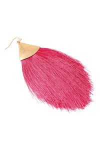 Thumbnail for Oversized Tassel Drop Earrings - 18 COLORS -