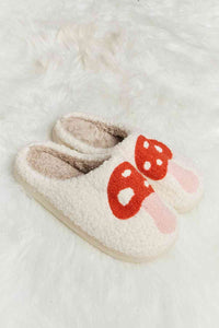 Thumbnail for Melody Mushroom Print Plush Slide Slippers - T - 1 COLOR -