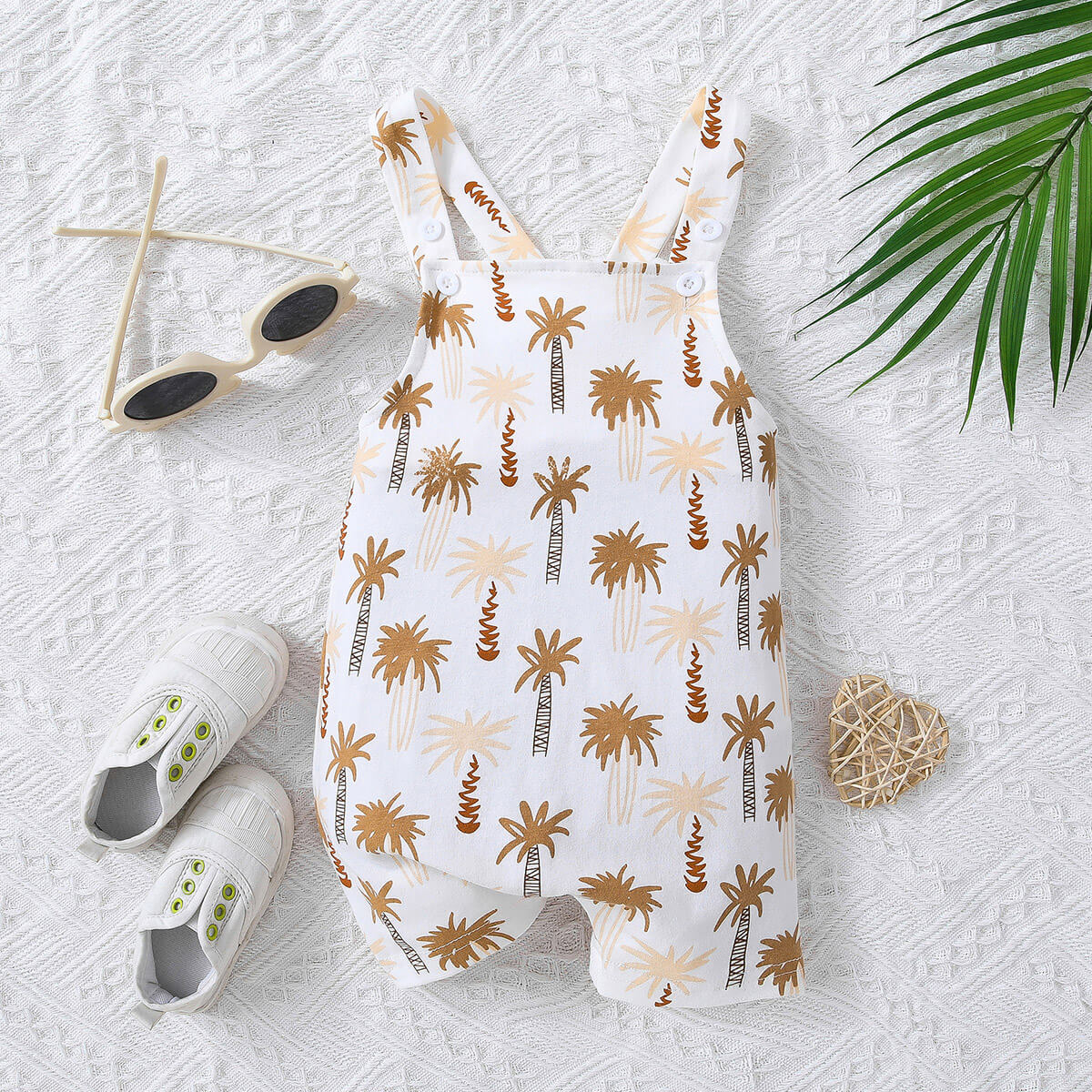 Kids Botanical Print Overalls - T - 4 SIZES - 1 COLOR -