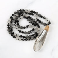 Thumbnail for Riah Fashion - Teardrop Glass Rondelle Bead Necklace - 5 COLORS