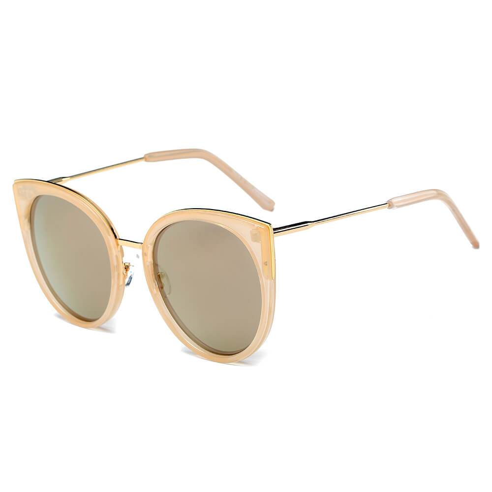 Holmdel | CD09 - Women's Iconic Mirrored Lens Cat Eye Sunglasses - 5 COLORS -