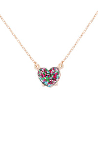 Thumbnail for Heart Glitter Epoxy Necklace - 9 COLORS -