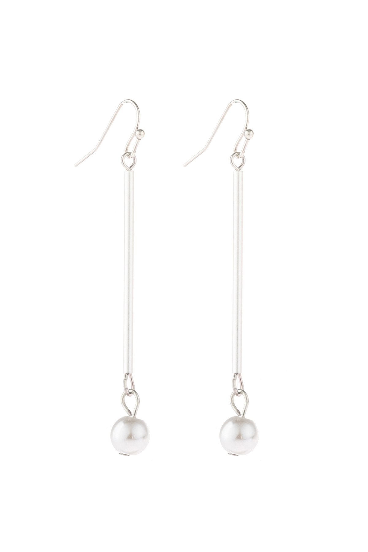 Dangle Pearl Earrings - 2 FINISHES -