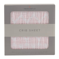 Thumbnail for Newcastle - Matchstick Hearts Cotton Muslin Crib Sheet -